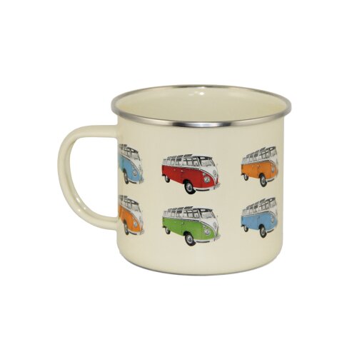 VW Collection Emaille Tasse weiß